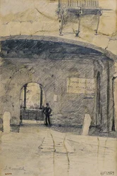 Torbogen und Mauer. Granada